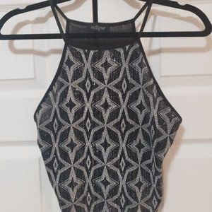 Eclipse Cropped Glitter Top